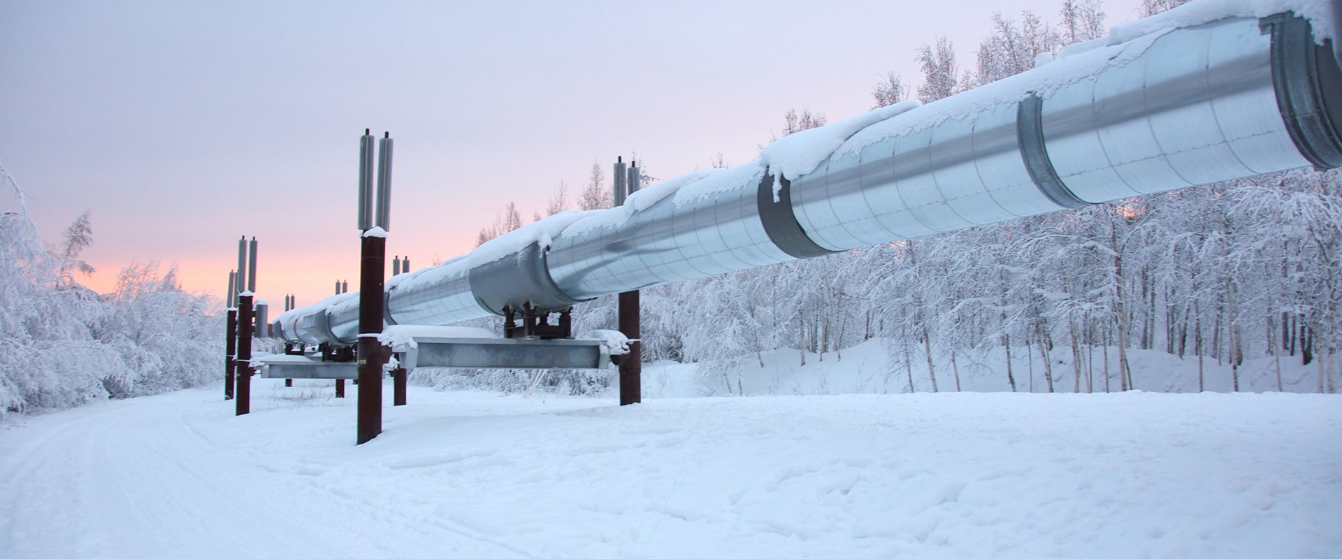 Pipeline in snowy environment