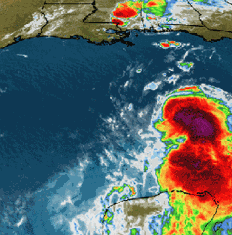 Moving graphic : Hurricane simulation