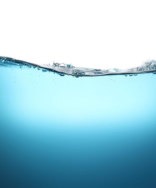 Blue mass of water