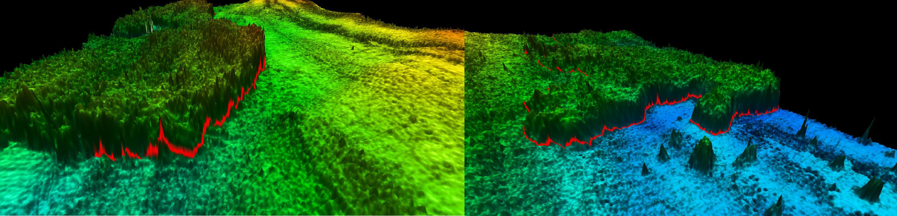 A digital image showing cartography of land