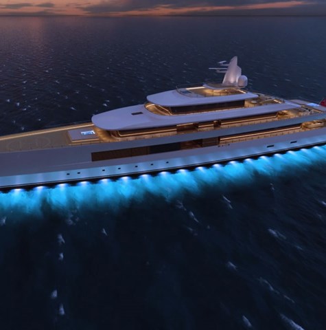 An image of the Oceanco designed 3000 GT HR vessel