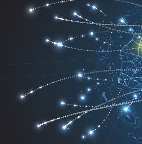 A digital image of a head with areas lit up to show neurons networking