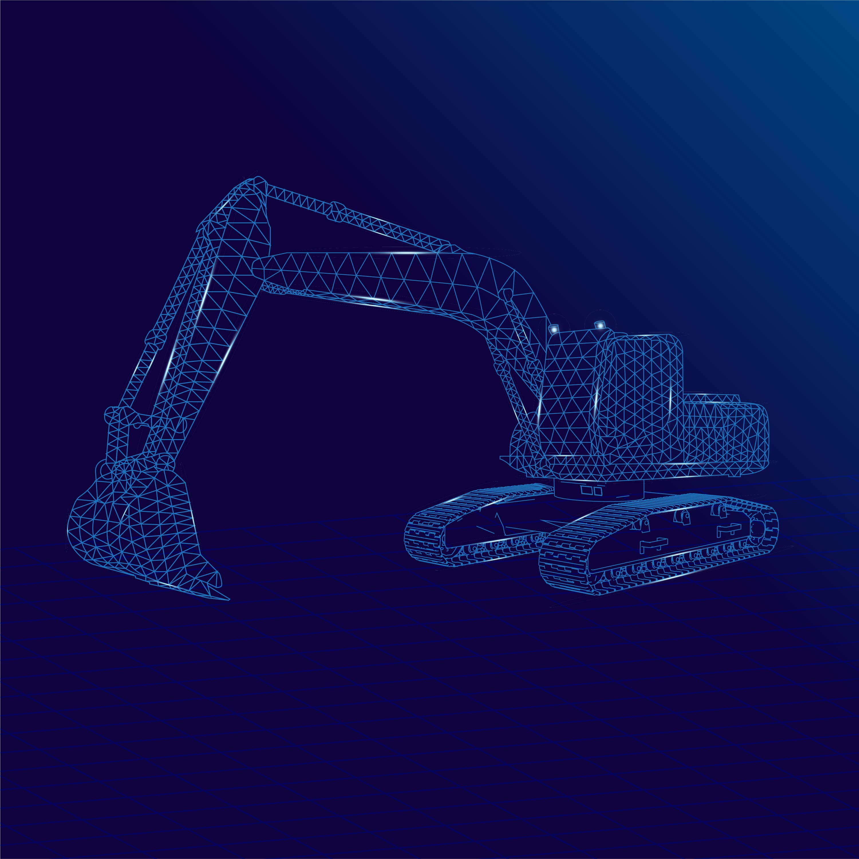 A digital image of a digger
