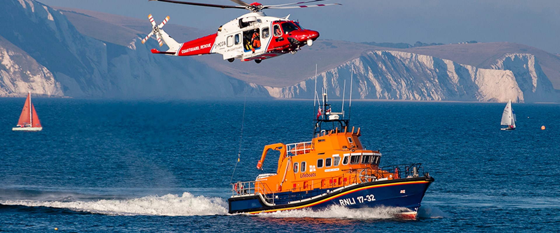RNLI in concert with Helo