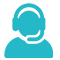 person wearing headset icon