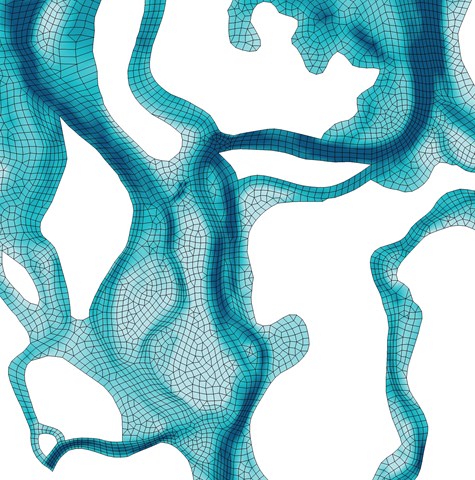A graphic of flood modelling at Moreton Bay