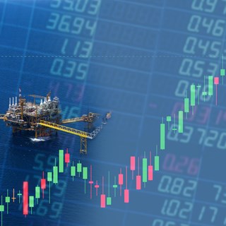 Blue graphic chart representation of future of asset monitoring