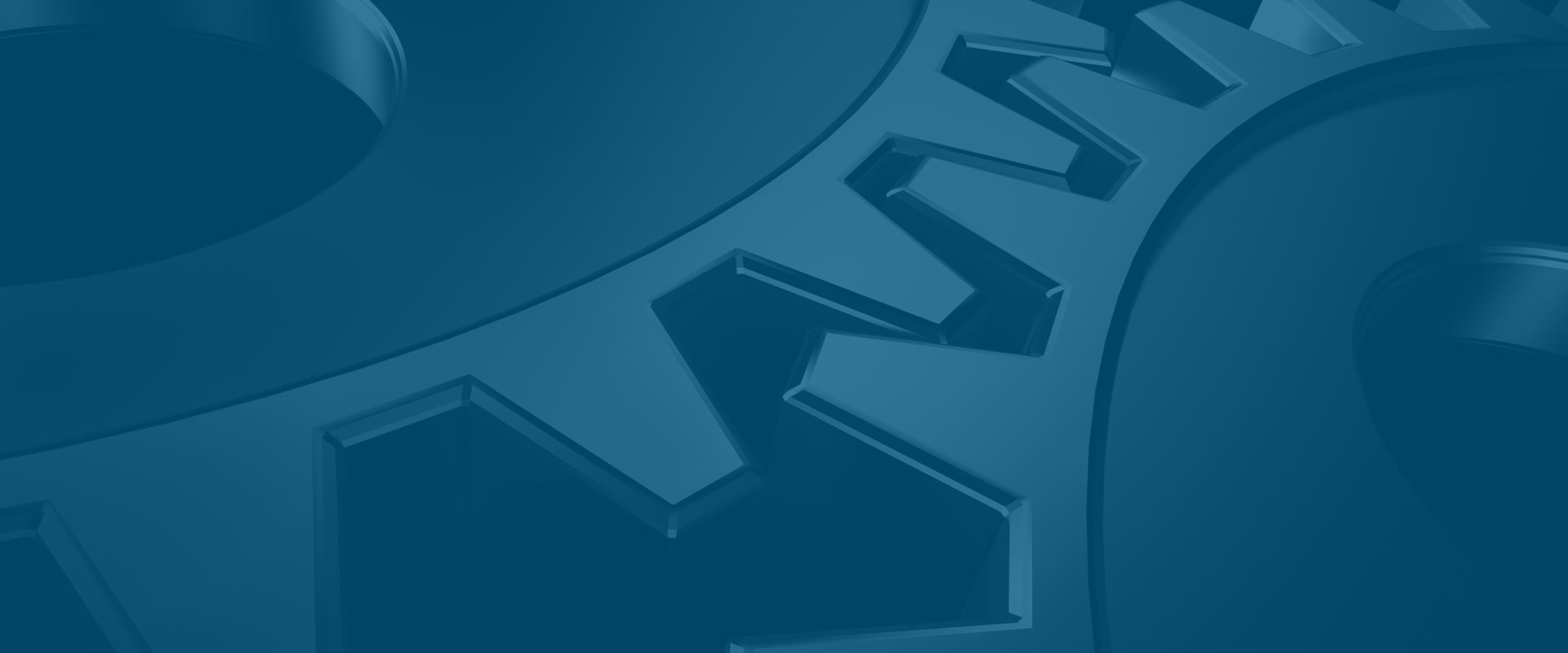 A close up of two cogs intermeshed 