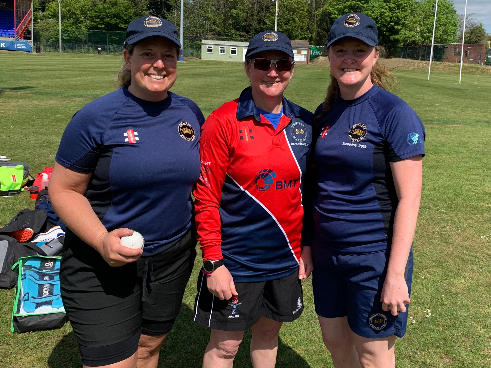 Members of the Royal Navy Women's Cricket Team