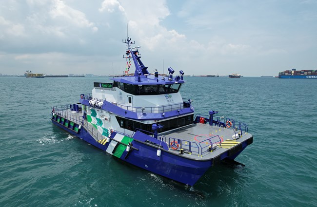 The vessel MPA Guardian at sea