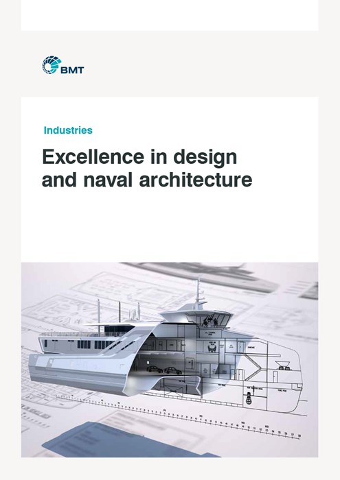 Excellence in design and naval architecture brochure front page