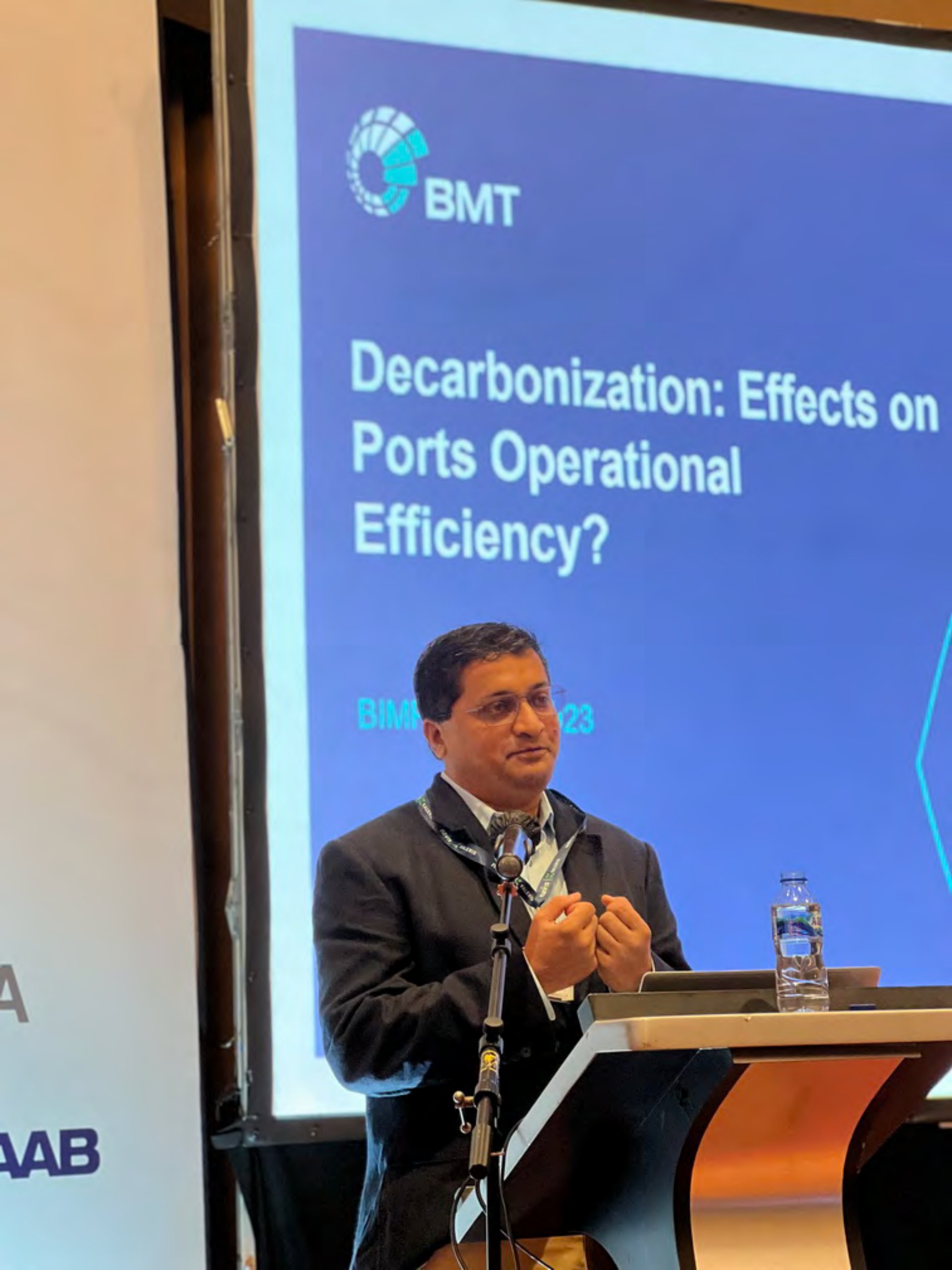 BIMP-EAGA Maritime 2023 - Shiva presents on decarbonization and its effects on ports operational efficiency