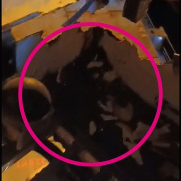 damage within crane floor