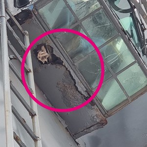 close up of crane rust damage surveys